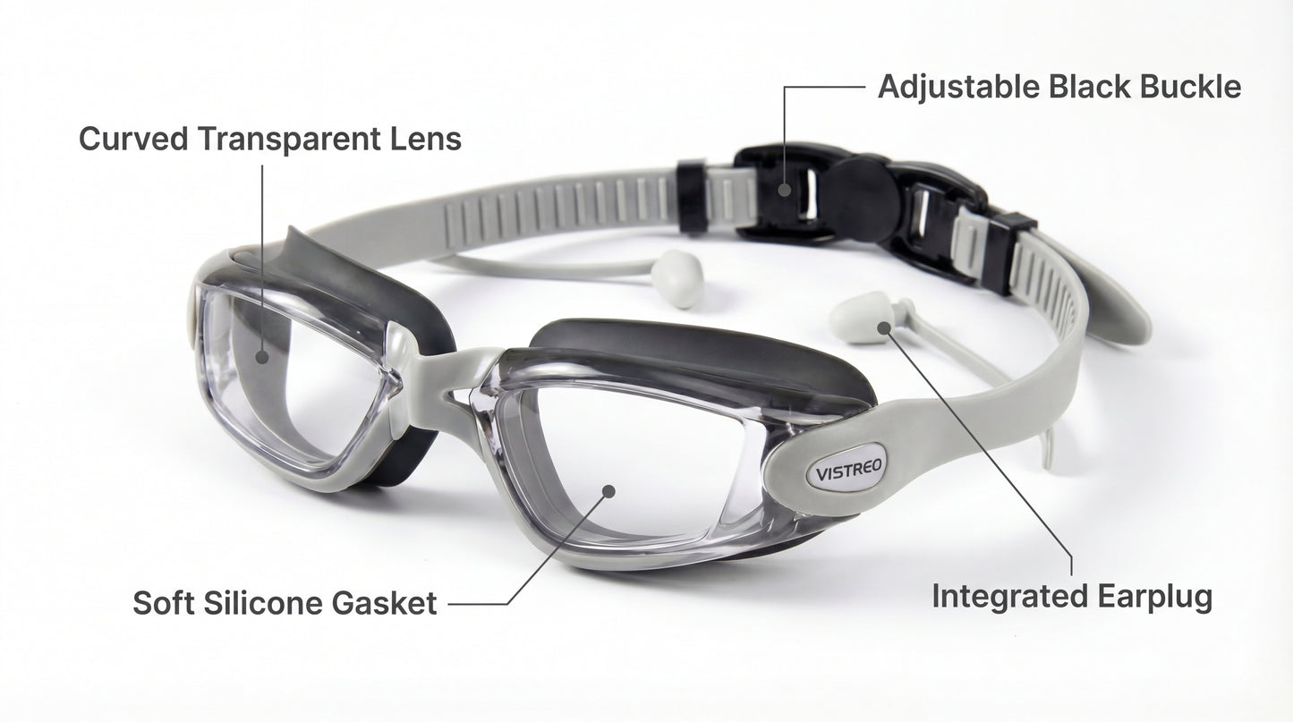 VISTREO HydroClear Swim Goggles Transparent lens